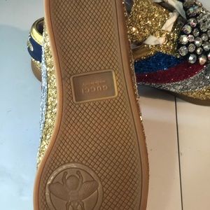 Gucci glitter sneakers- Gold /38